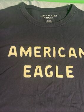 Men’s American Eagle Navy Tee with White Print